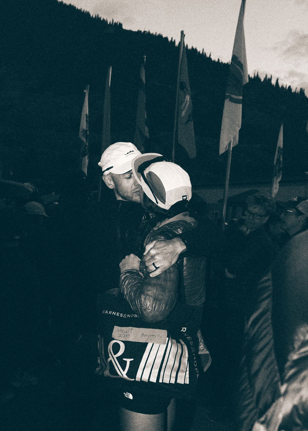 Couple embracing